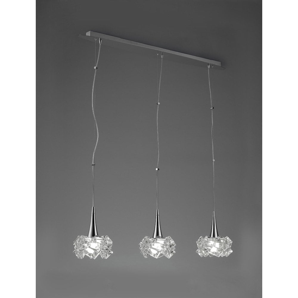 Artic Tri-Light Pendant Large with Polished Chrome Finish