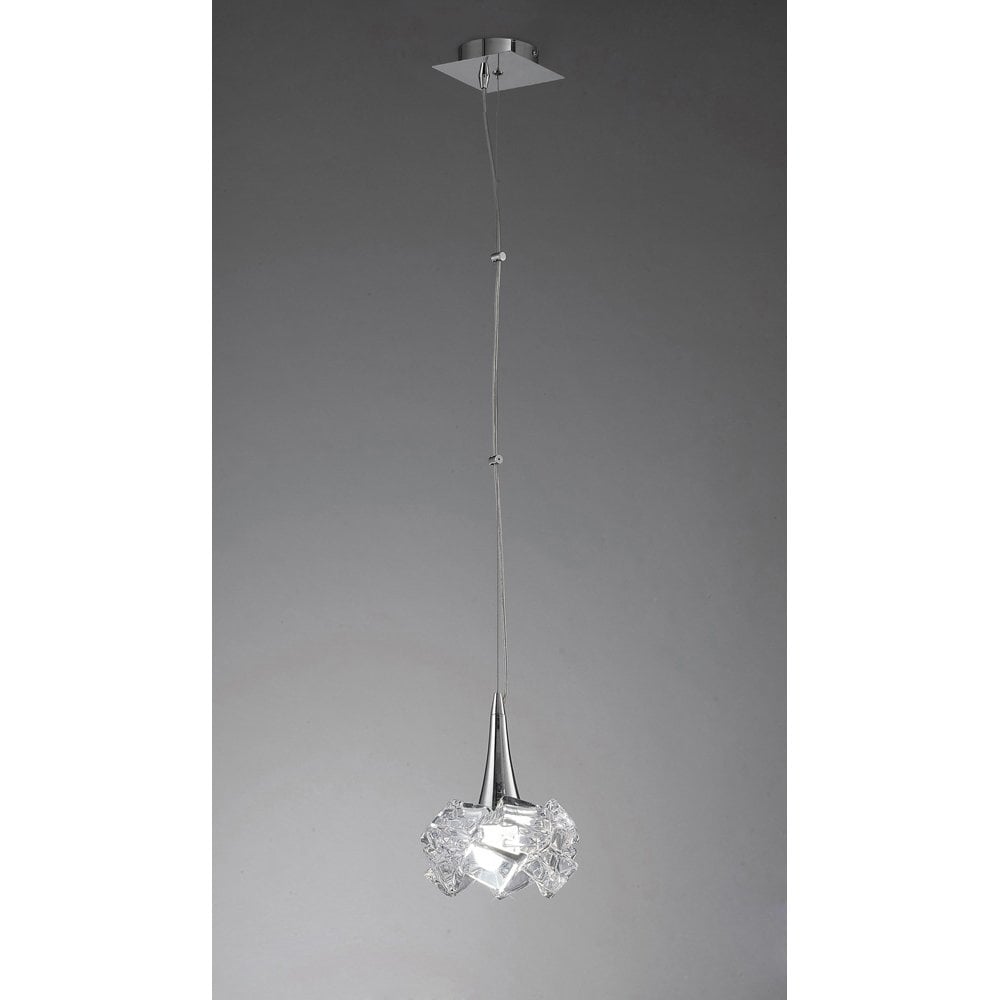 Arctic Elegance Pendant Light - Large, Polished Chrome Finish