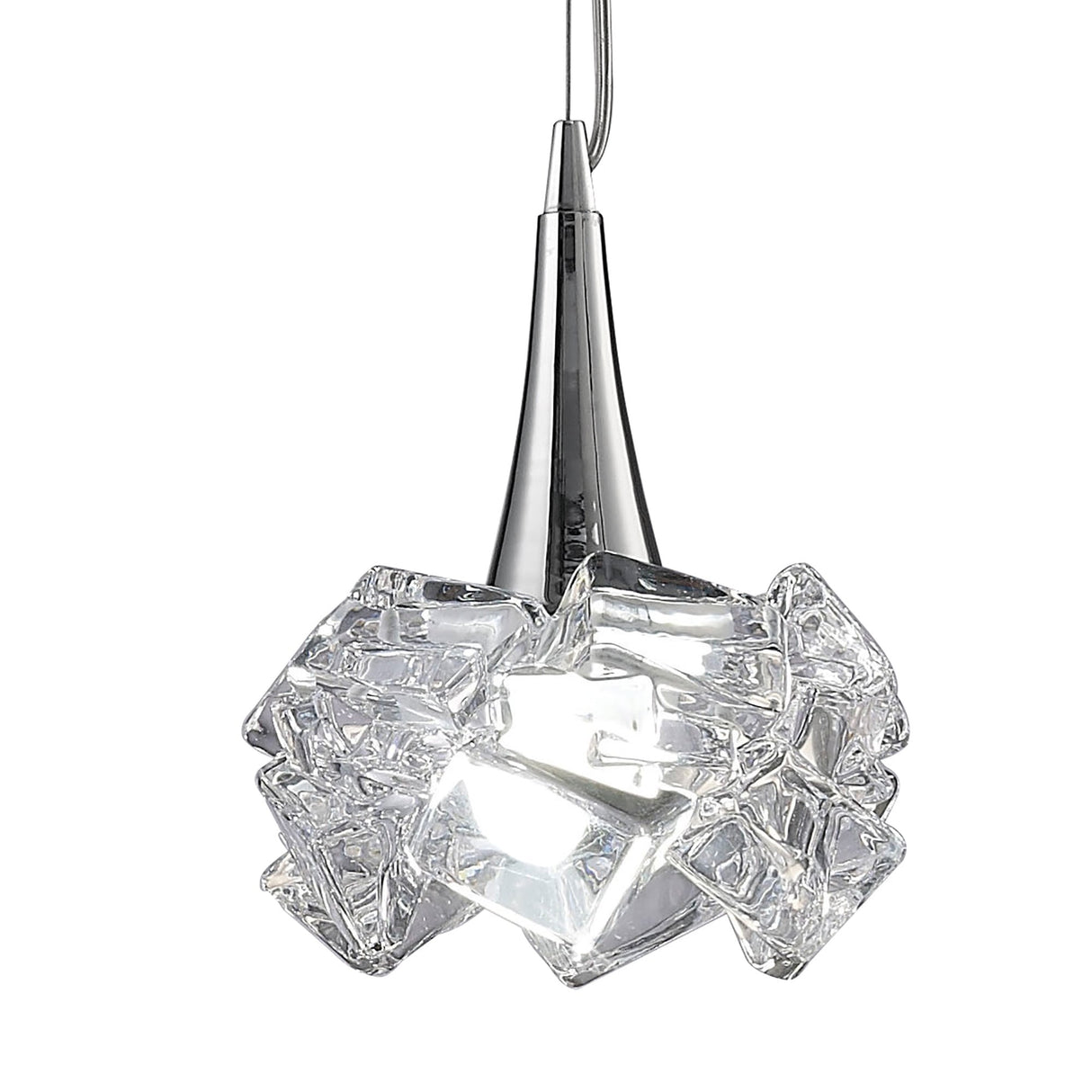 Arctic Elegance Pendant Light - Large, Polished Chrome Finish