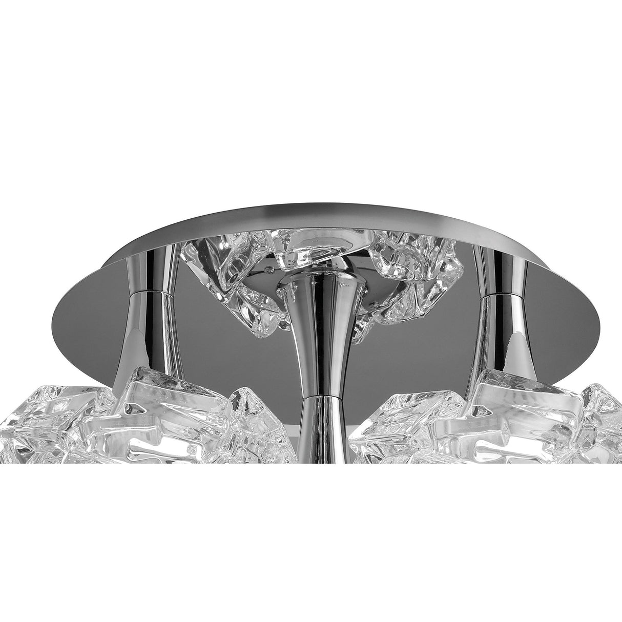 Arctic Glacier 3-Light Ceiling Fixture, Polished Chrome