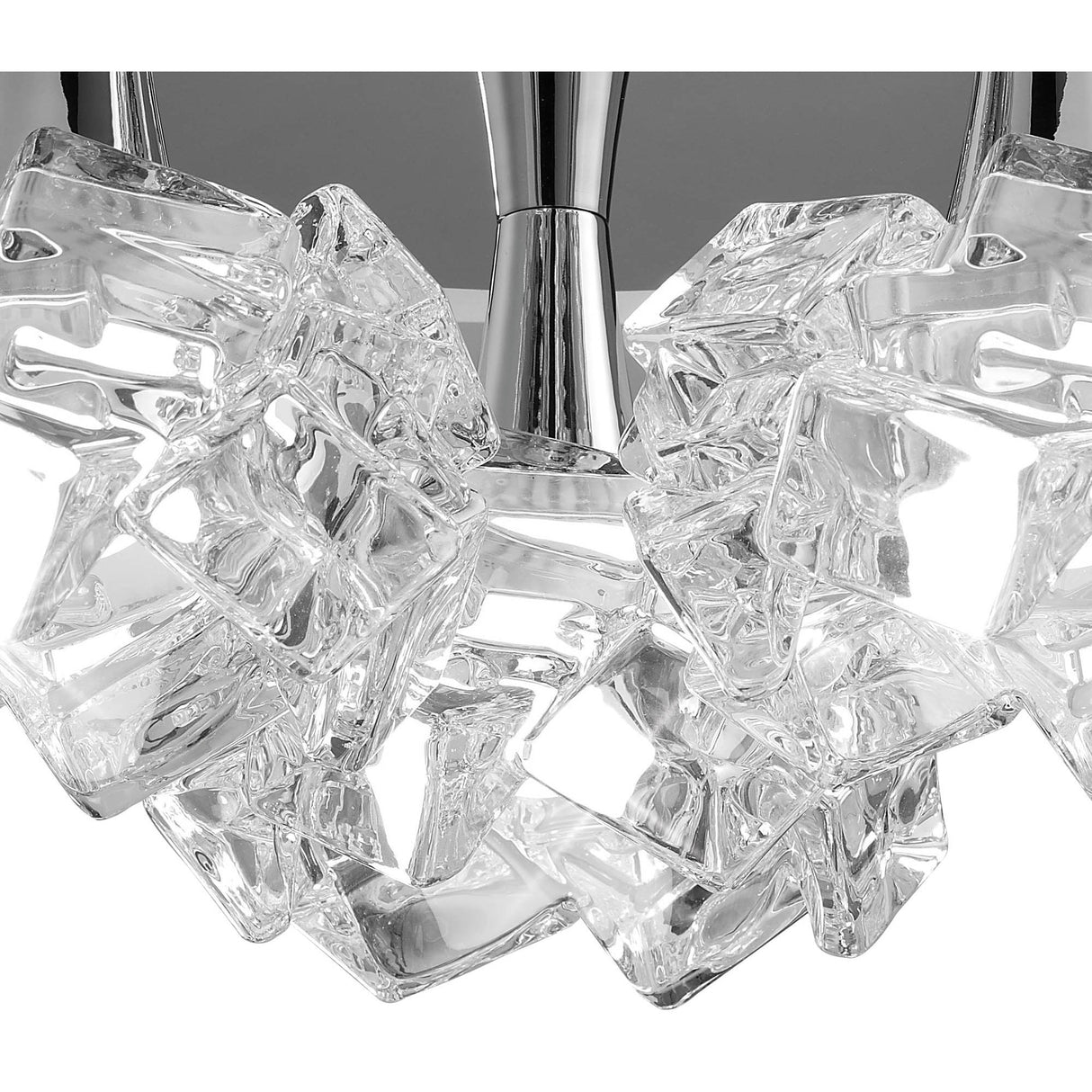 Arctic Glacier 3-Light Ceiling Fixture, Polished Chrome