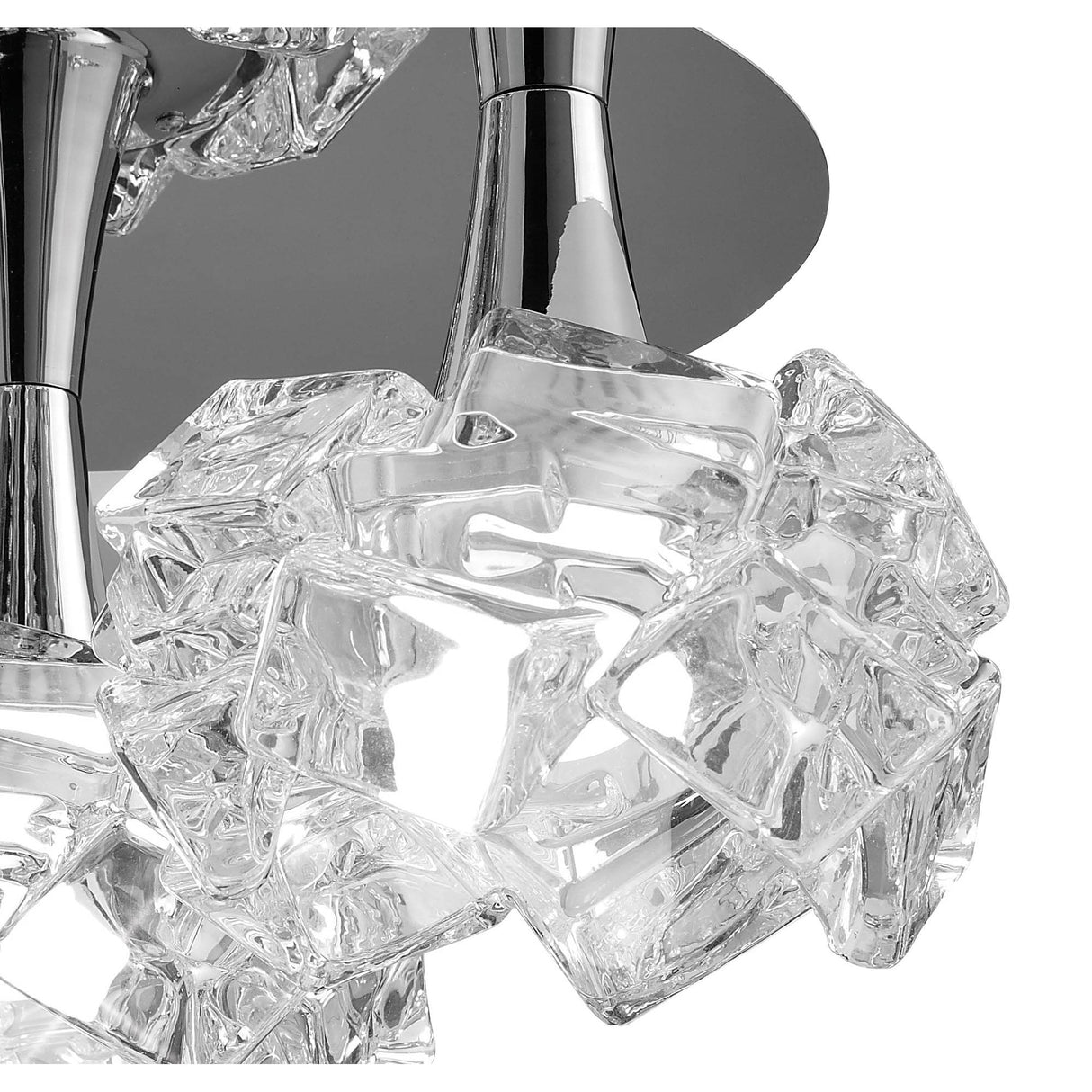 Arctic Glacier 3-Light Ceiling Fixture, Polished Chrome
