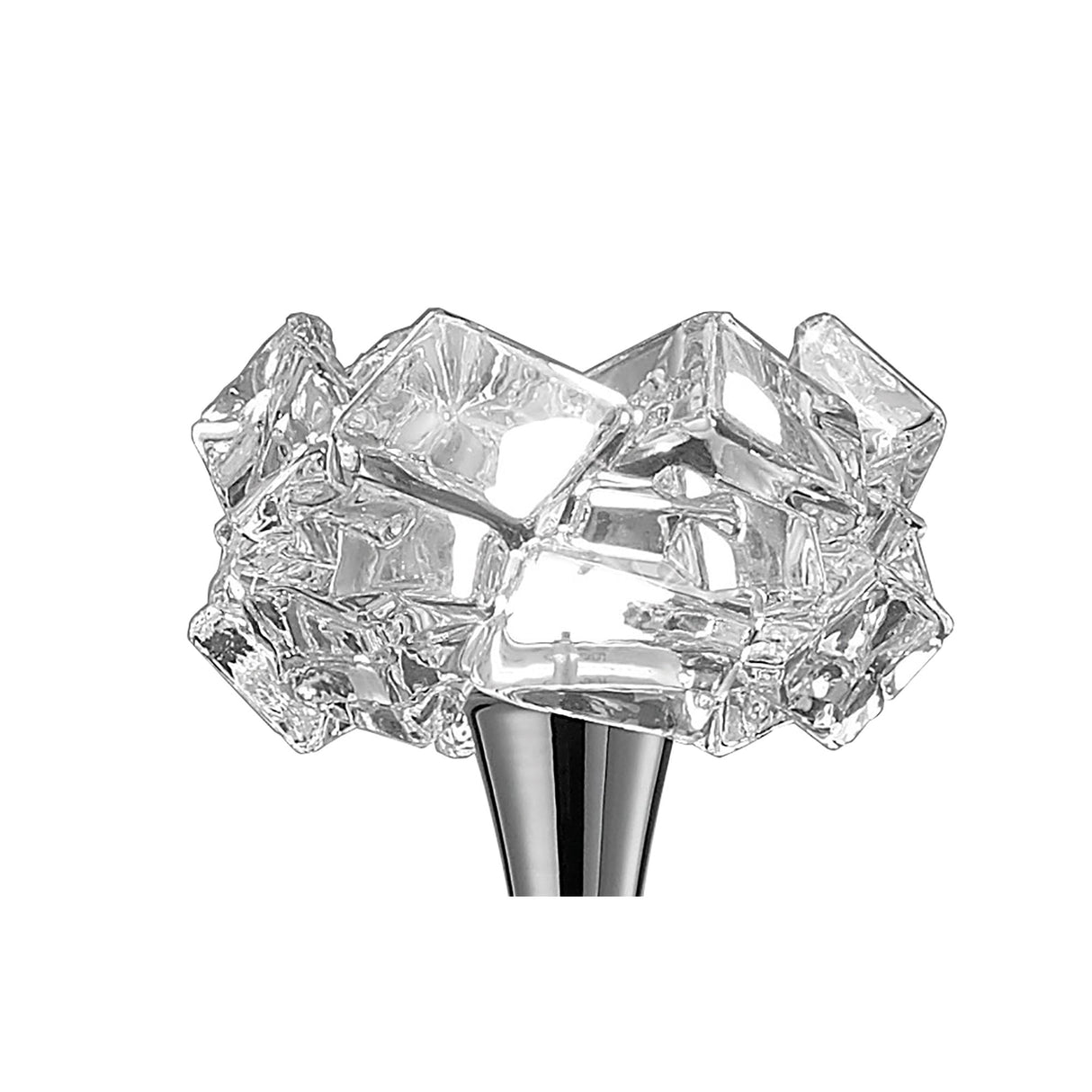 Artic 1 Light E27 Floor Lamp, Polished Chrome Finish with Clear Glass Shade