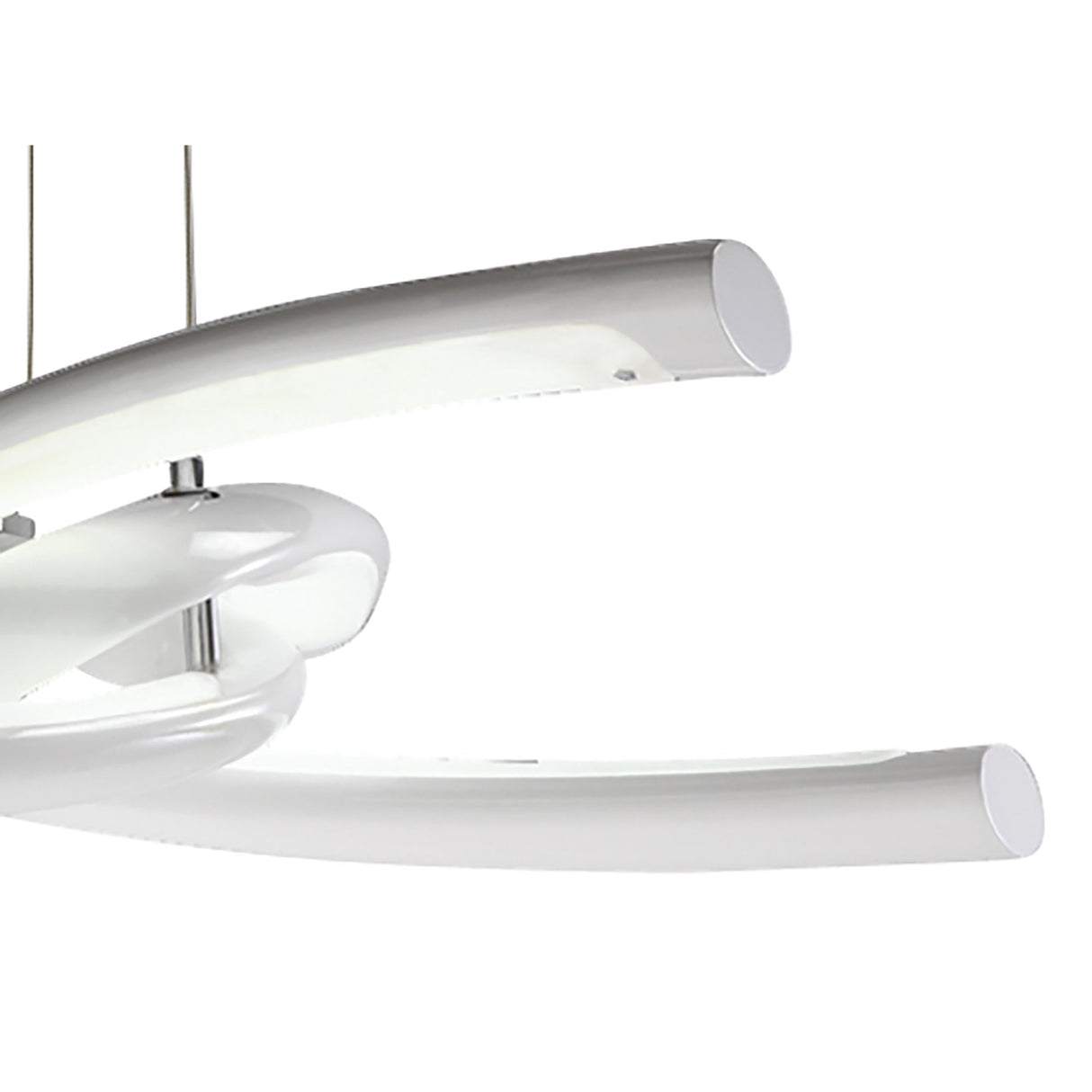 Knot Pendant LED Light, Gloss White & Polished Chrome, 3000K Warm Illumination, 3-Year Warranty