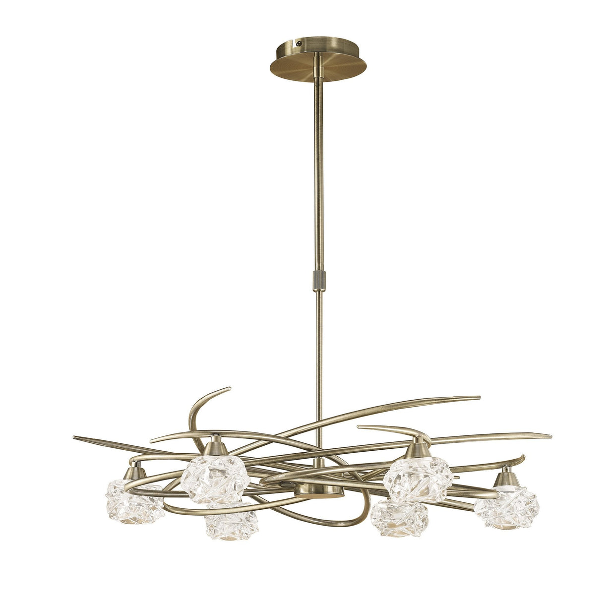Antique Brass Maremagnum Telescopic Convertible 6-Light Fixture