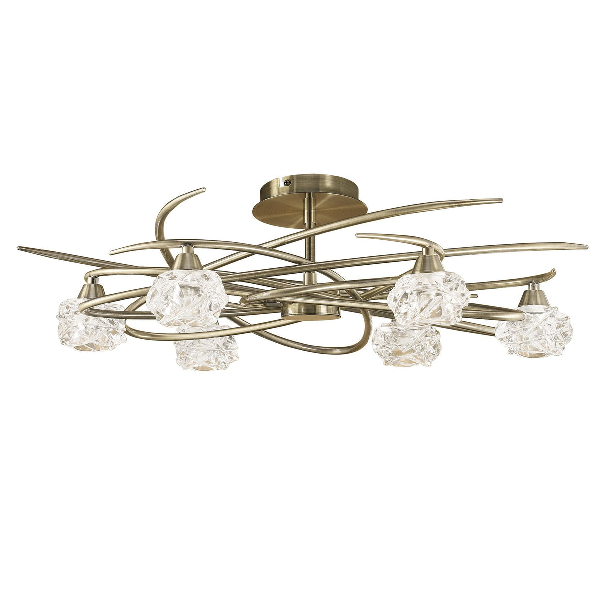 Antique Brass Maremagnum Telescopic Convertible 6-Light Fixture