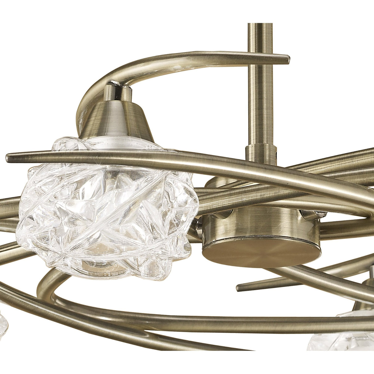 Maremagnum Ceiling Light Fixture with 4 G9 Bulbs in Elegant Antique Brass Finish