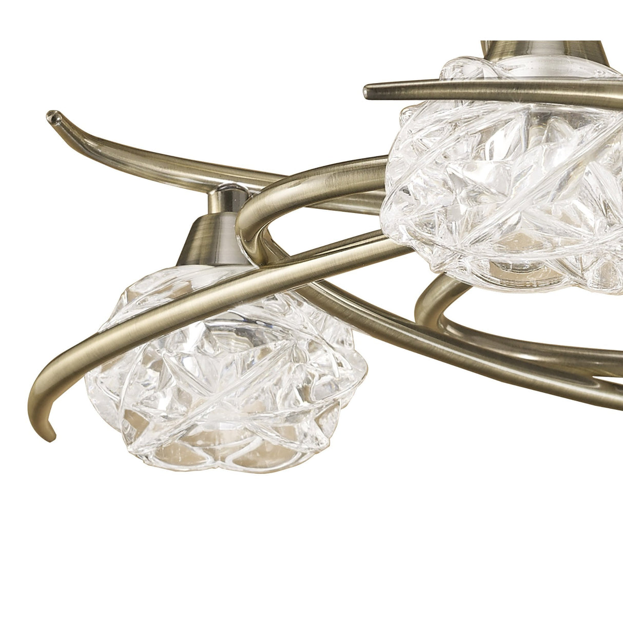 Maremagnum Ceiling Light Fixture with 4 G9 Bulbs in Elegant Antique Brass Finish