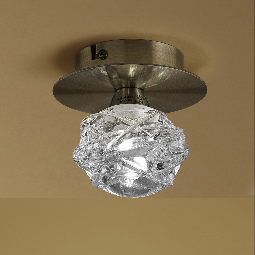 Maremagnum Single Light Fixture in Antique Brass