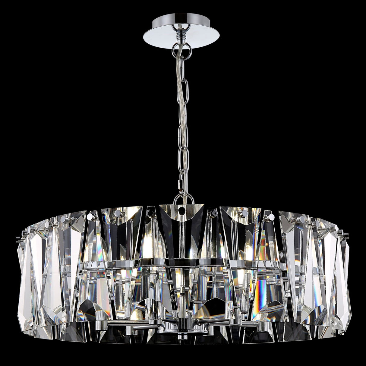 Contemporary Puntes Chrome Hanging Light Fixture