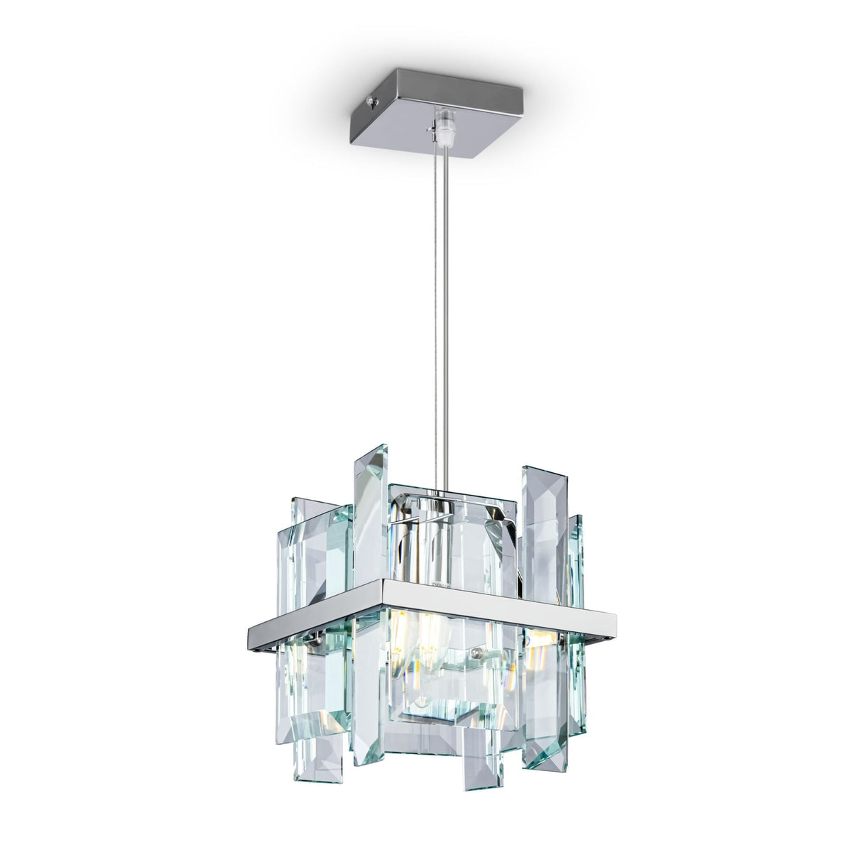 Sleek Cerezo Chrome Hanging Light Fixture