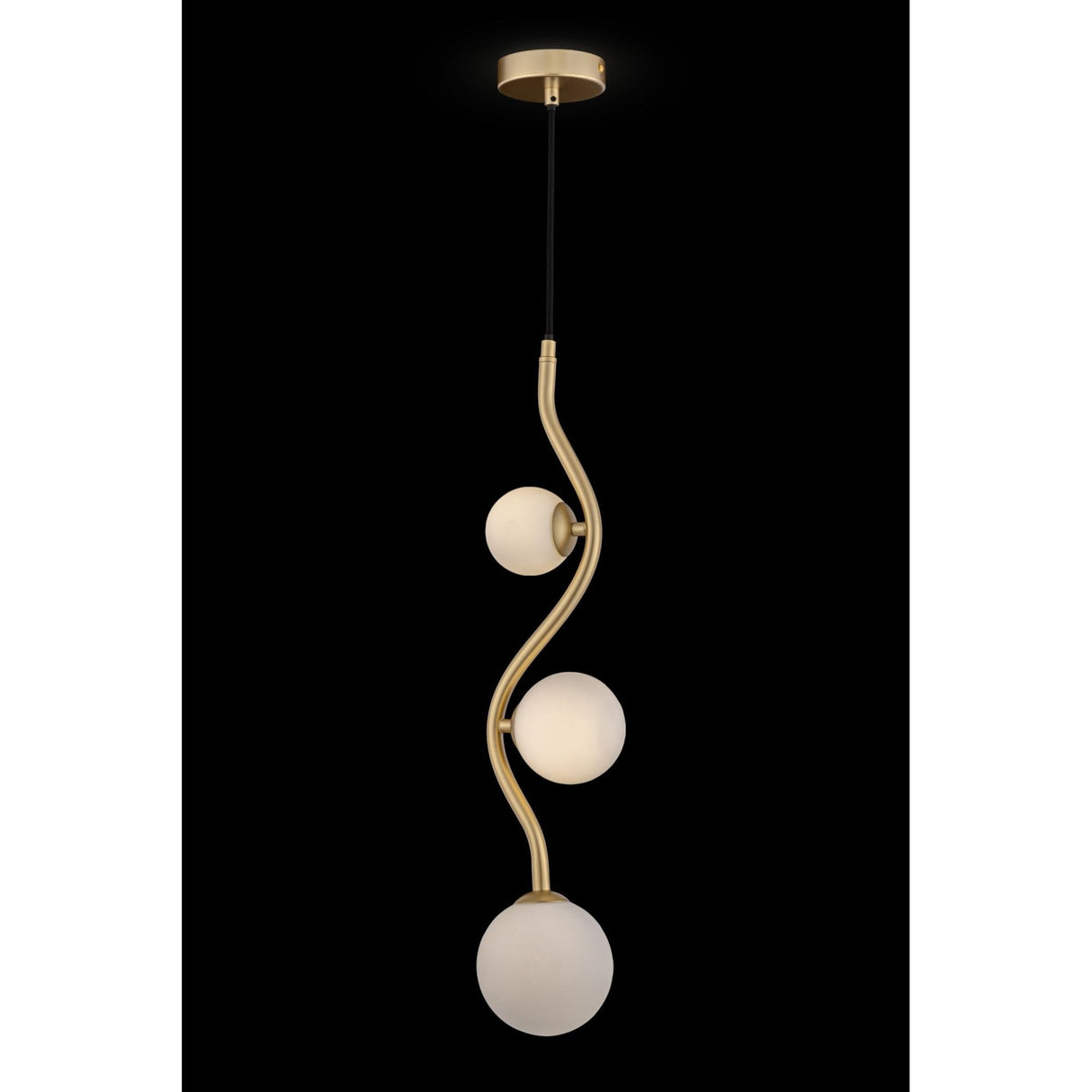 Contemporary Uva Luxe Gold Hanging Pendant Light