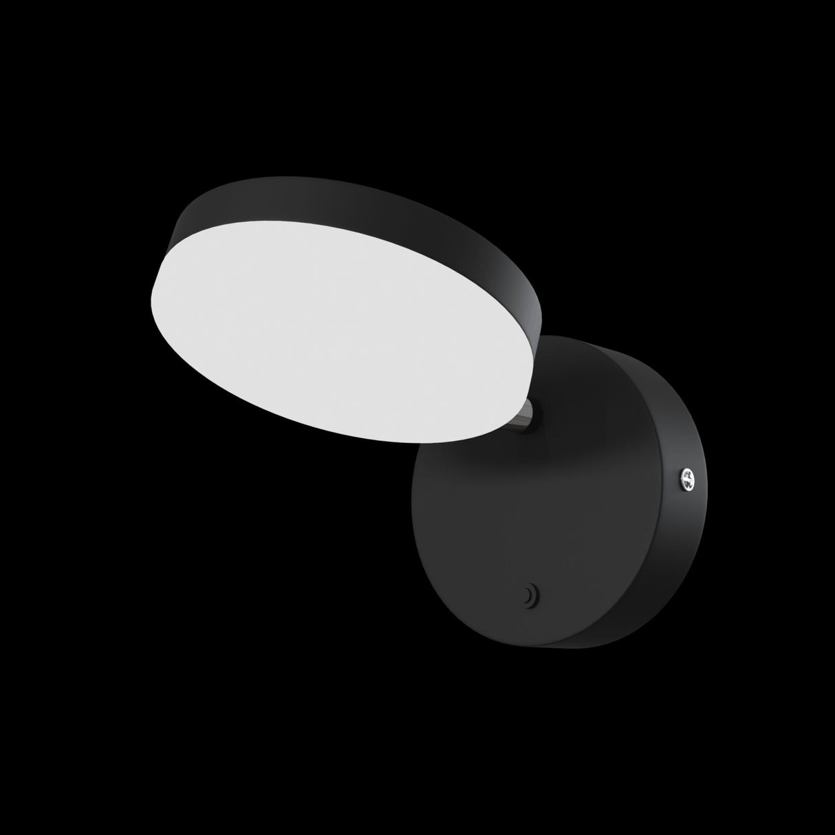 Contemporary Flair Matte Black LED Wall Sconce