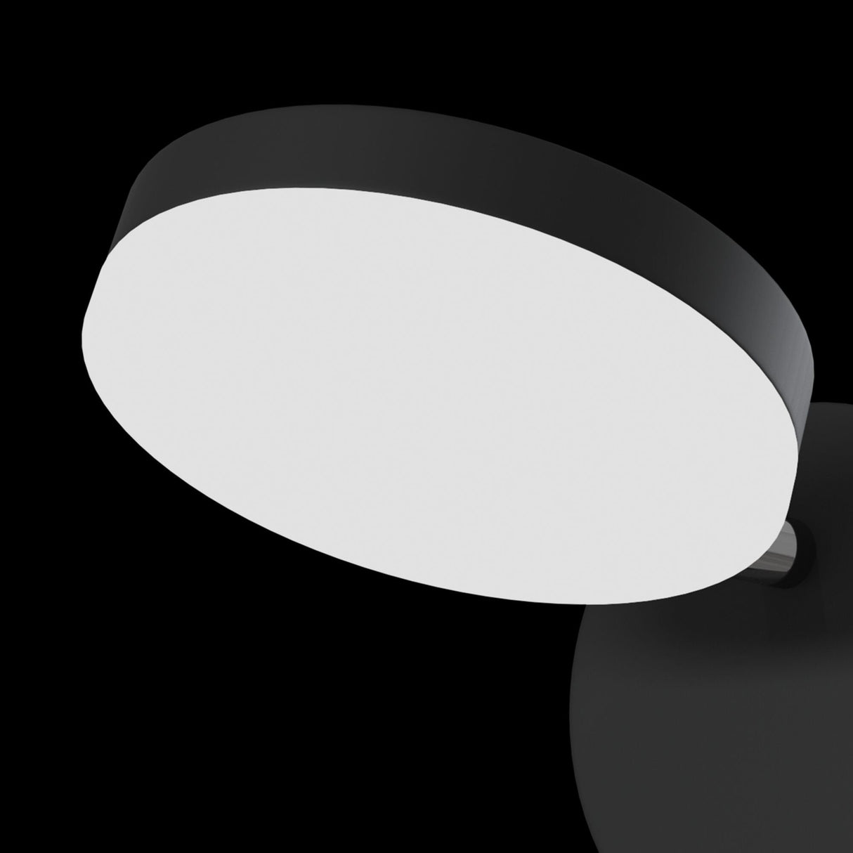 Contemporary Flair Matte Black LED Wall Sconce