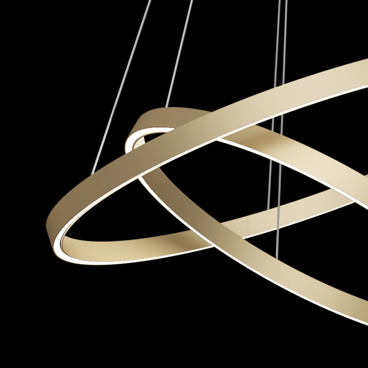 Elegant Brass LED Pendant Light - Rim Series