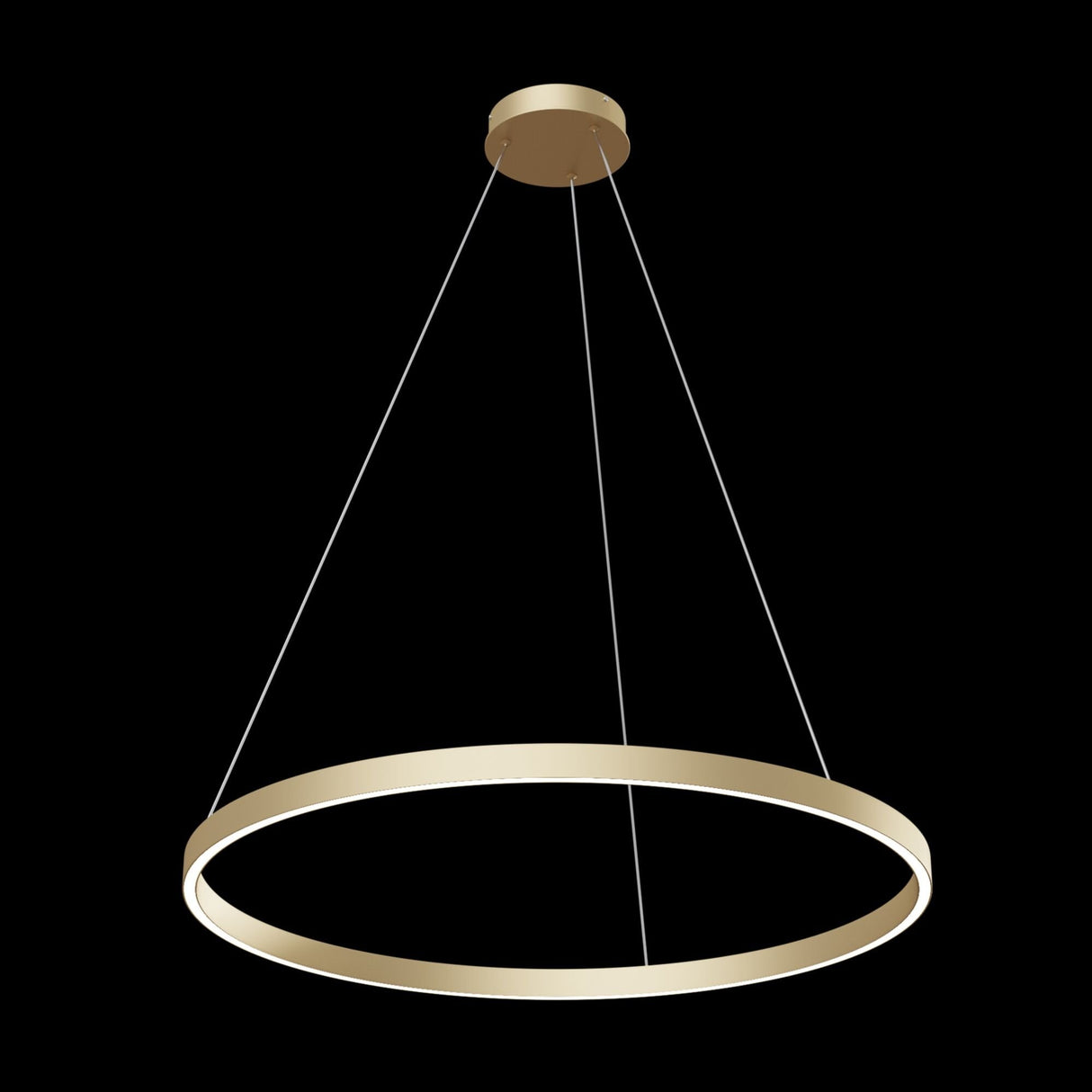 Elegant Brass Rim LED Pendant Light