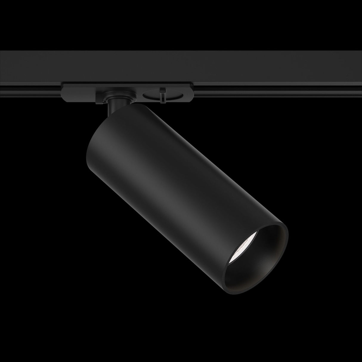 Sleek Black Focus Series LED Track Light - Single Phase System