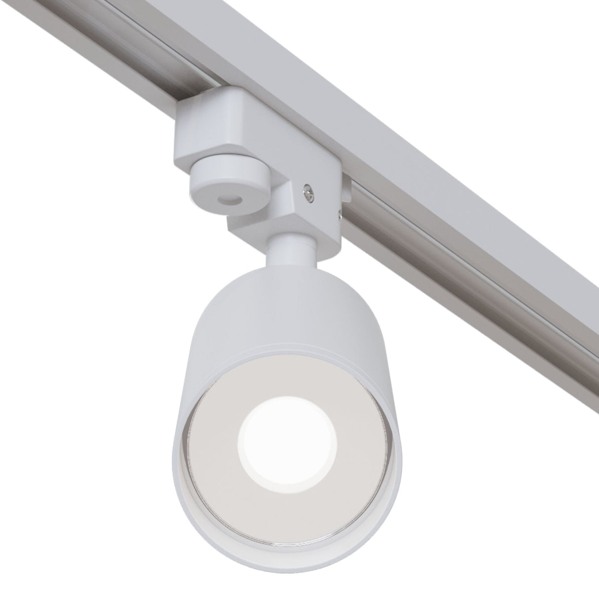 Focus White Track Lighting - Sleek Single Phase System