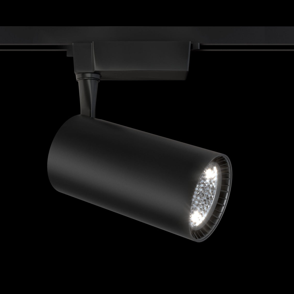 Modern Black LED Track Lighting - Single Phase System