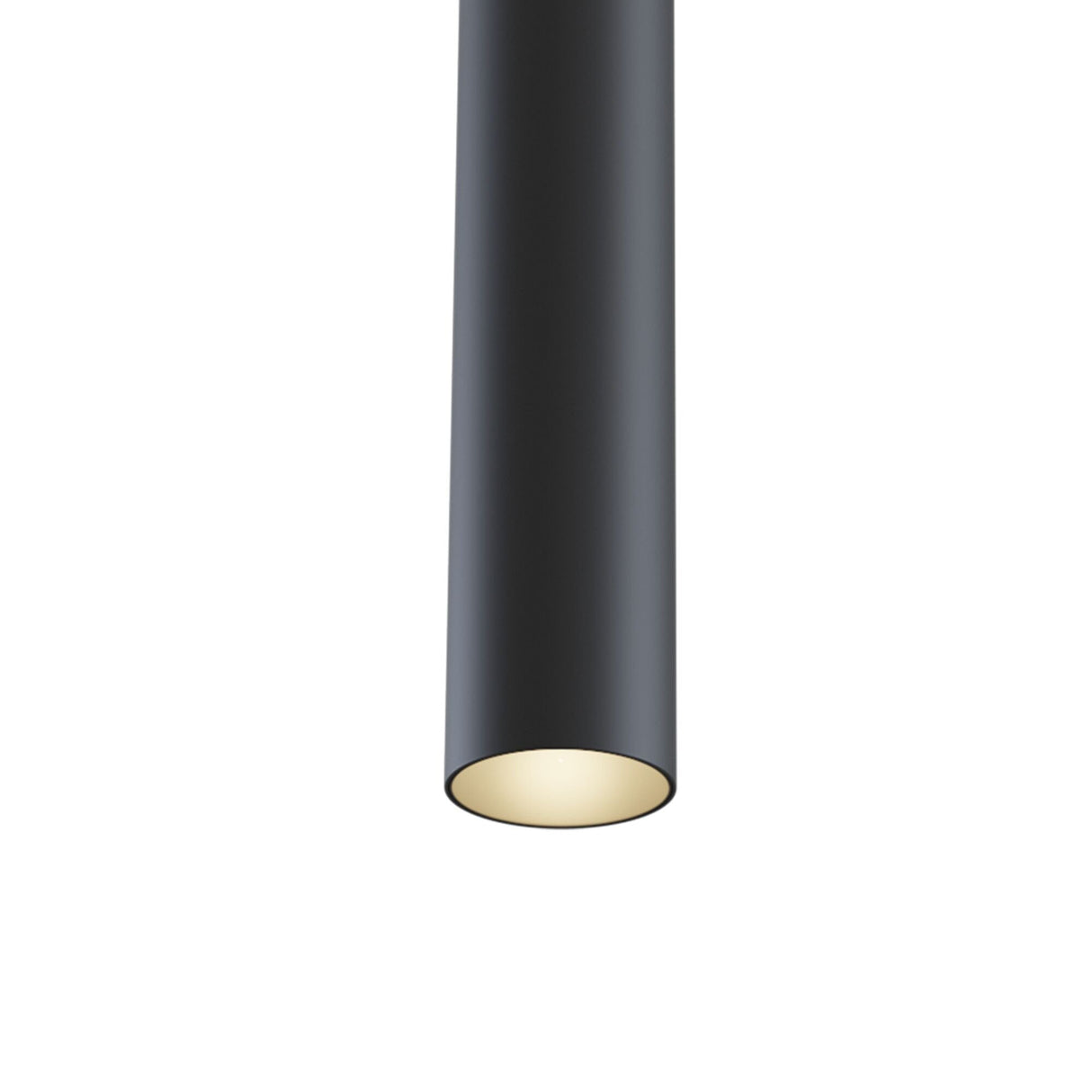 Sleek 12W Black Tubular LED Pendant for Magnetic Track Lighting System