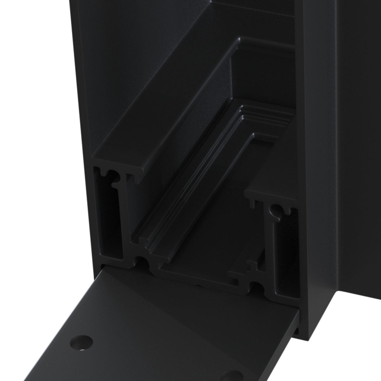 Magnetic Track System: Seamless Corner Connector in Black