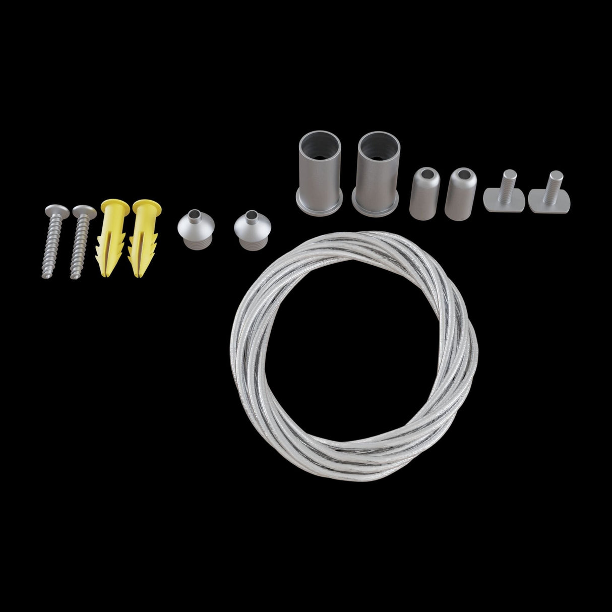 Silver Suspension Cable - Magnetic Track Lighting Accessory