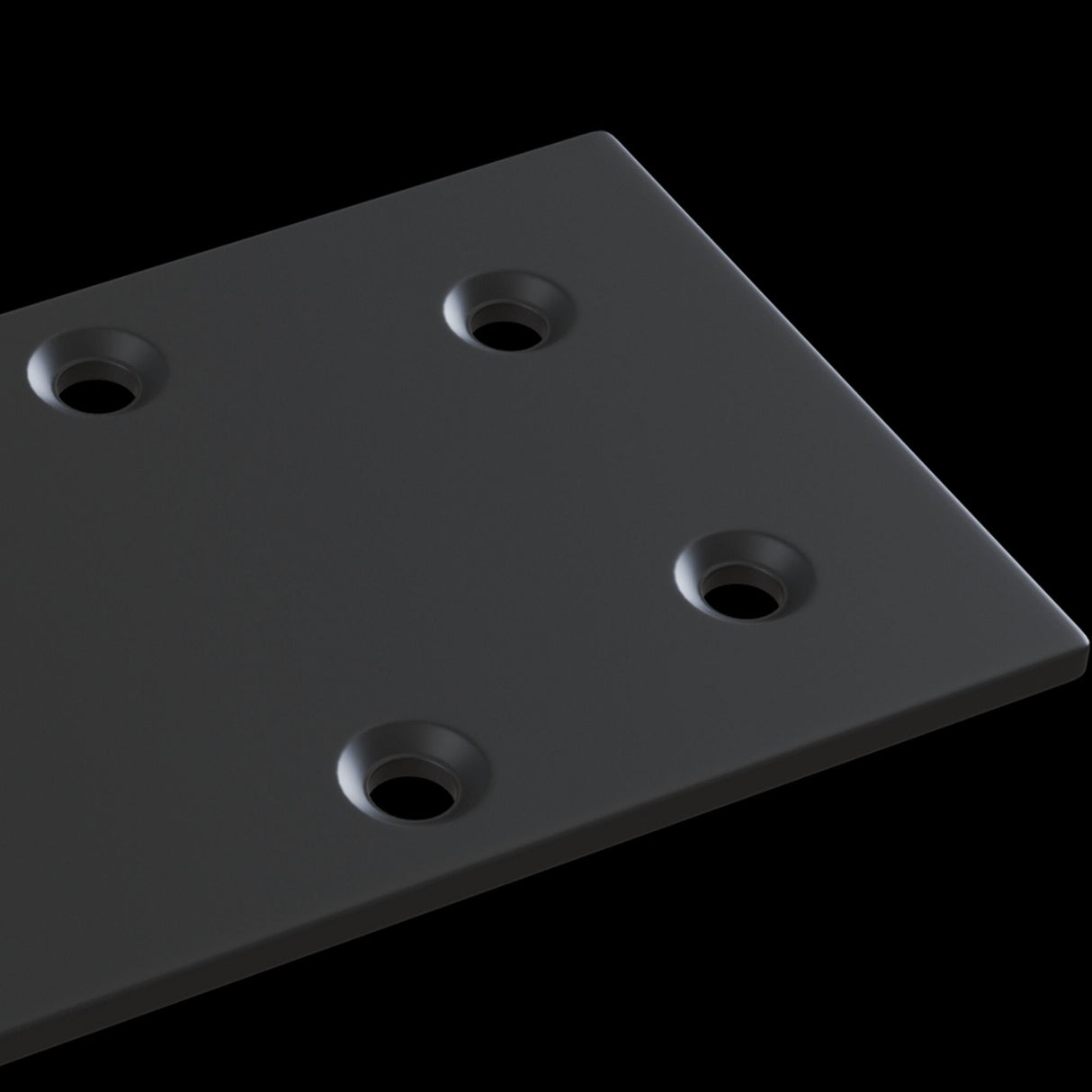 Magnetic Track System End Cap - Sleek Black Design