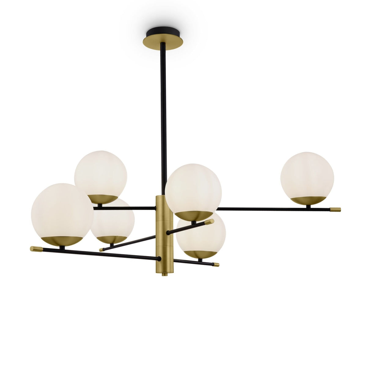 Contemporary Elegance Matt Gold Chandelier Pendant