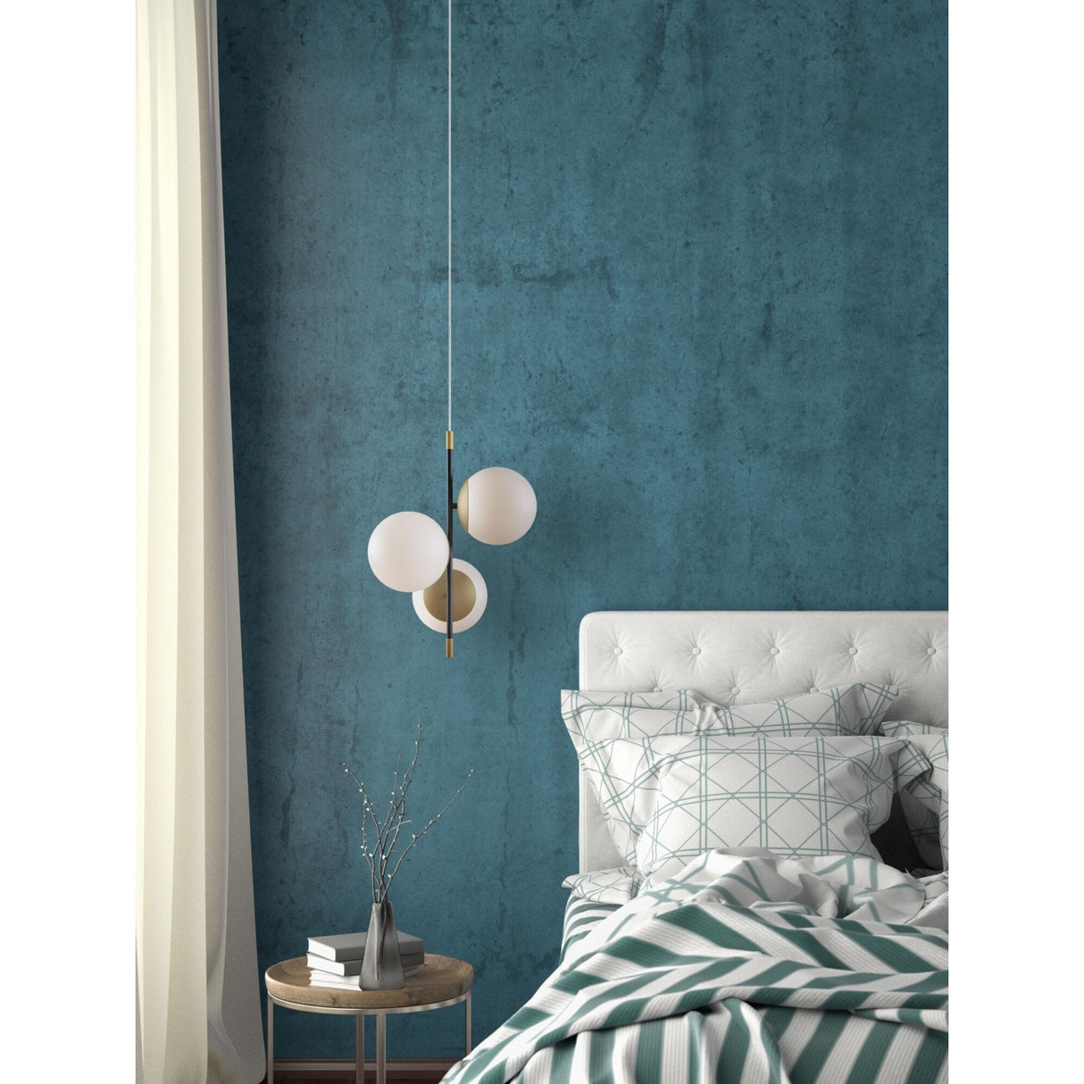 Vintage Modernity Matte Gold Hanging Pendant Light