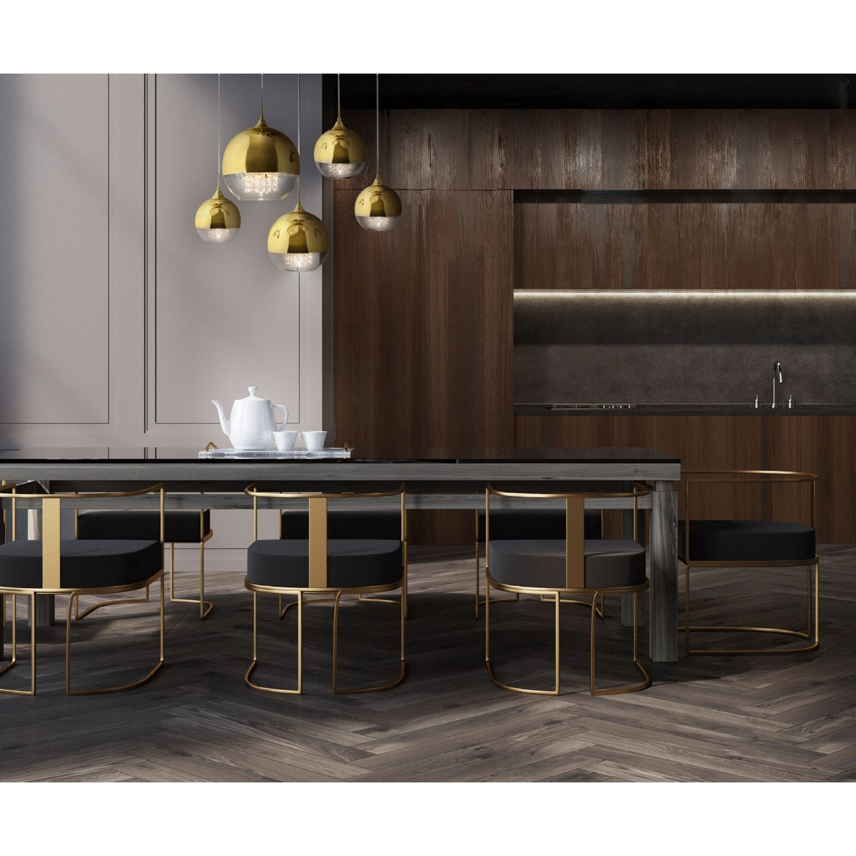Fermi Gold Pendant Light Fixture