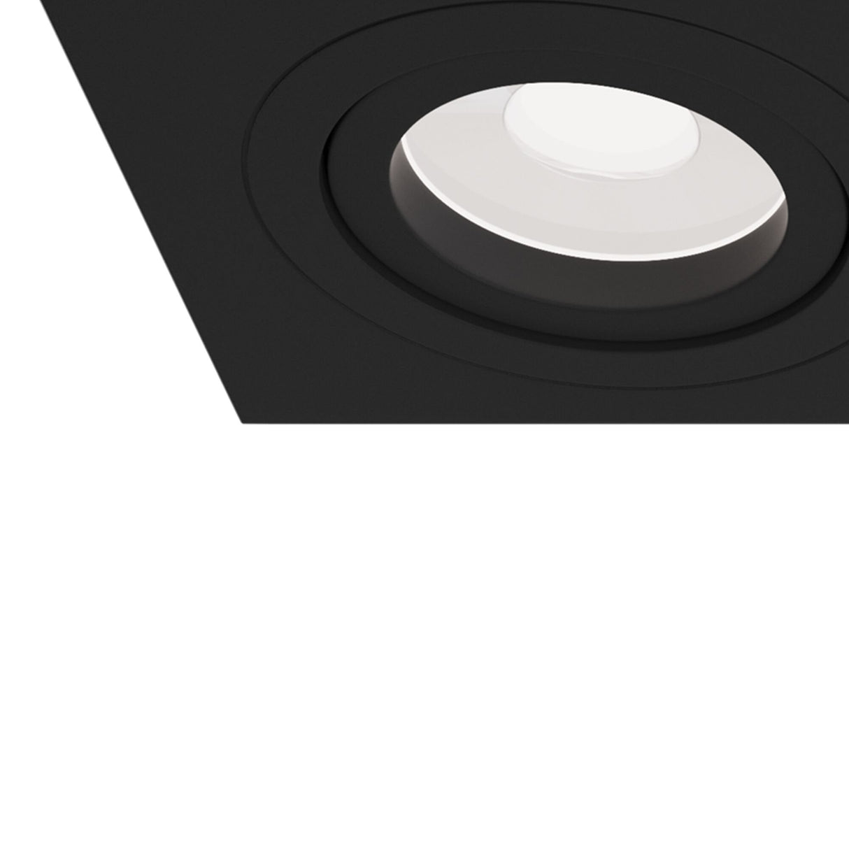 Sleek Atom Triple-Bulb Black Downlight Fixture