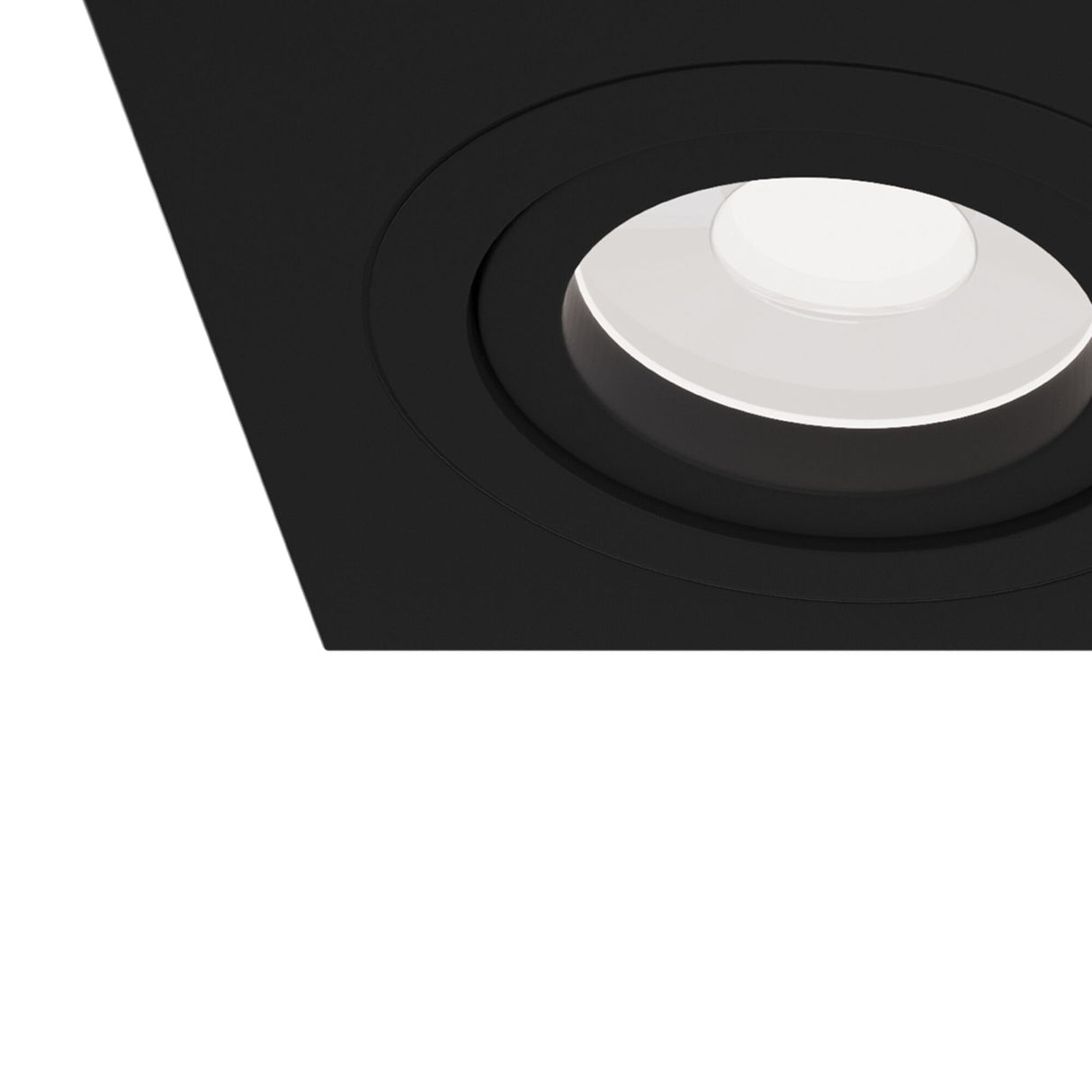 Sleek Black Atom Downlight with Dual GU10 Bulbs