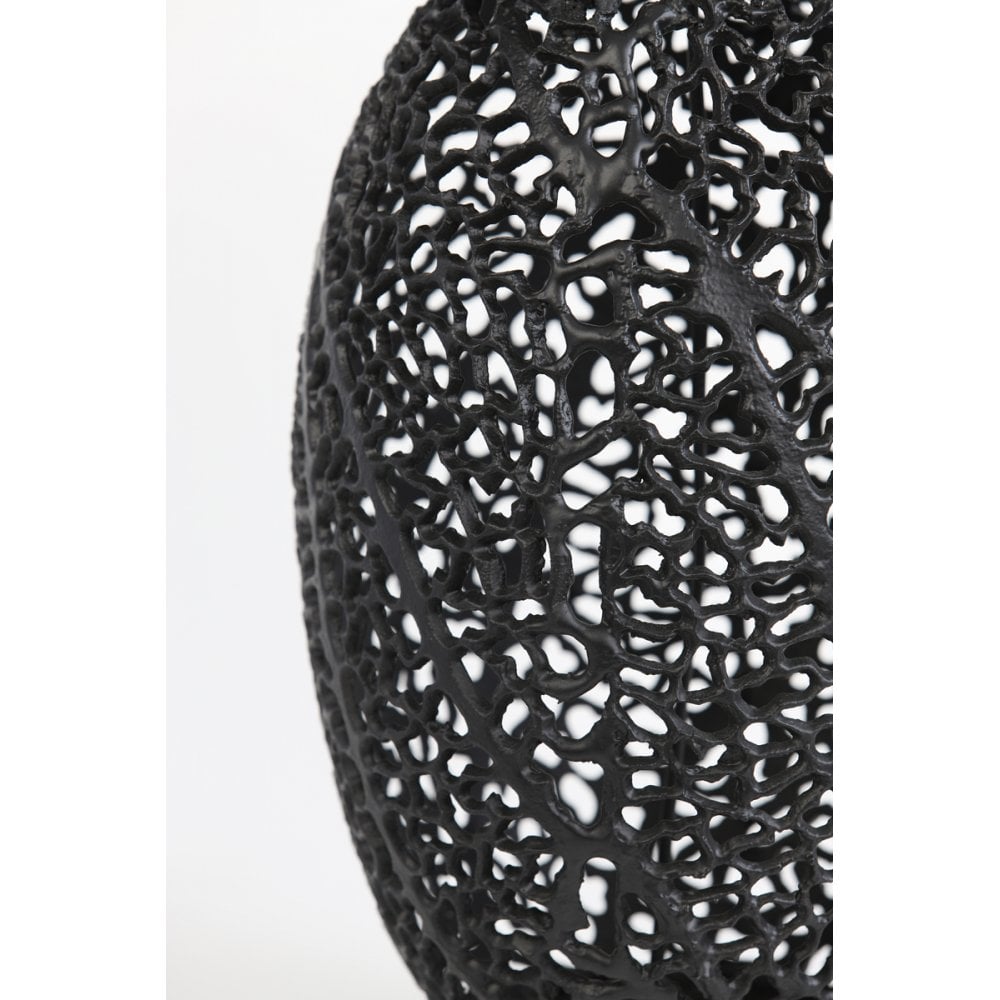 Sinula Matte Black Round Metal Lamp Base 26x44cm