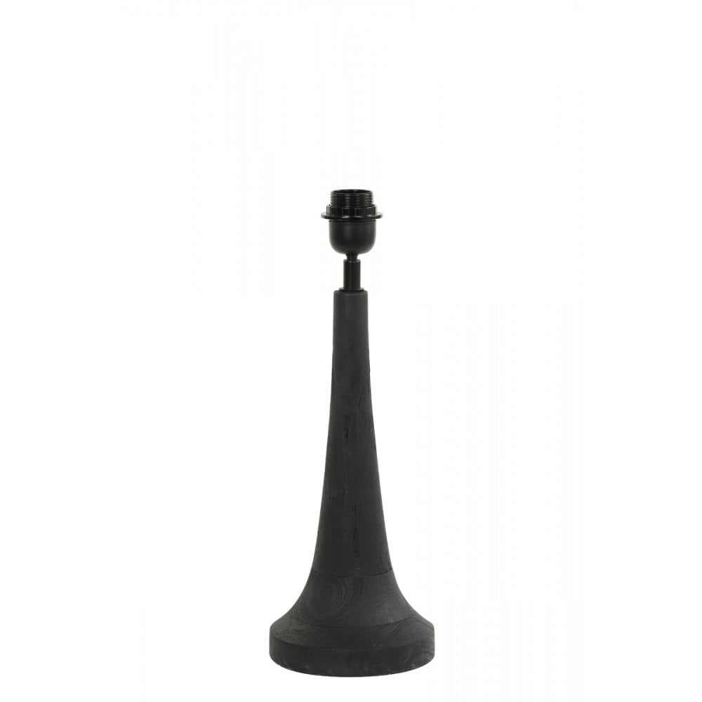 Elegant Jovany Black Wooden Lamp Base - 15x35cm