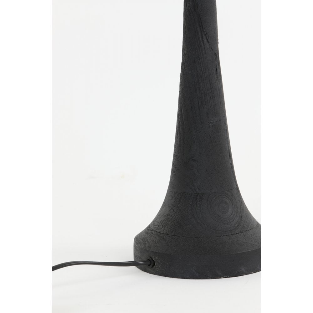 Elegant Jovany Black Wooden Lamp Base - 15x35cm