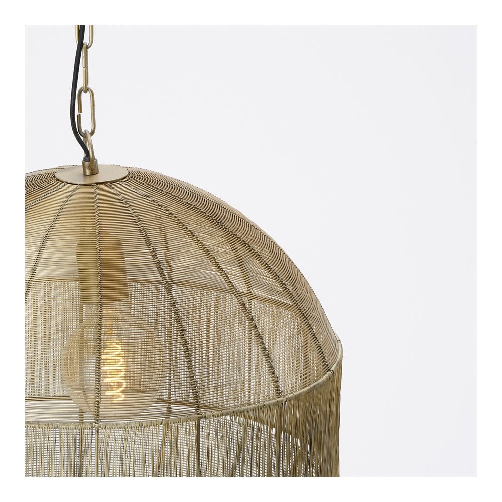 Title: Elegant Round Gold Pendant Lamp 55x56cm