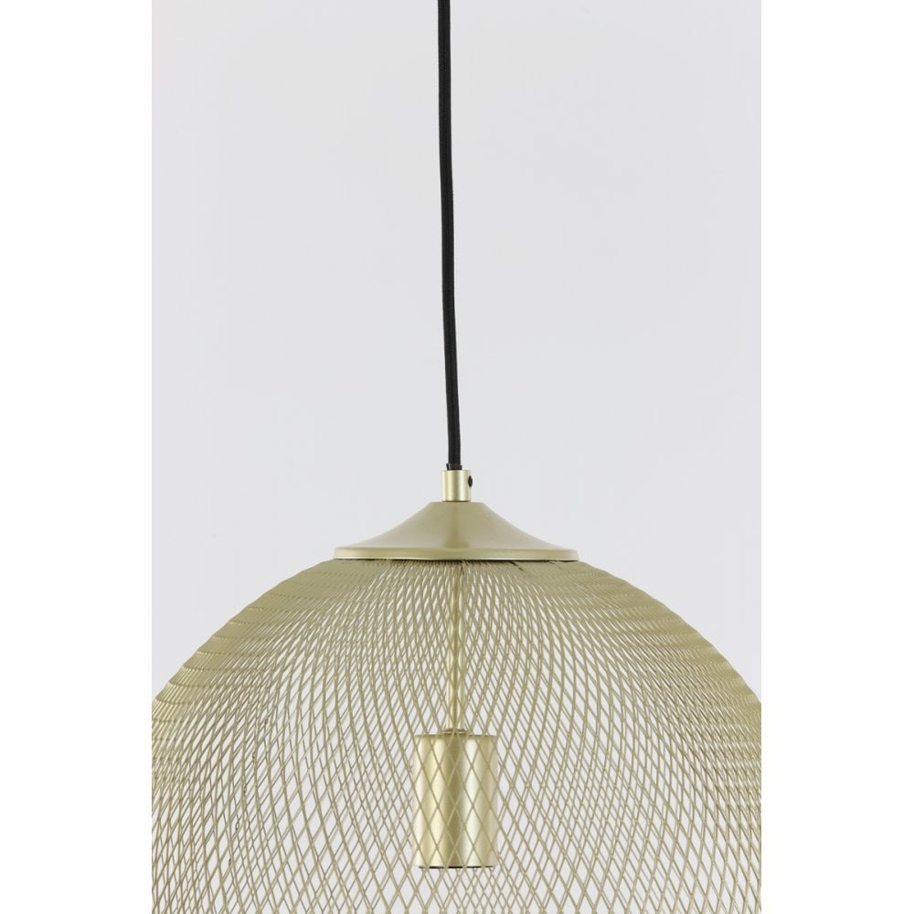 Radiant Gold Moroccan Pendant Lamp – 40x45cm