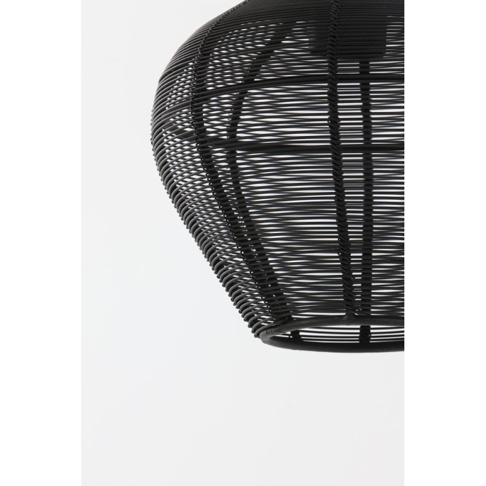 Elegant Alvaro Black Metal Pendant Lamp 22cm