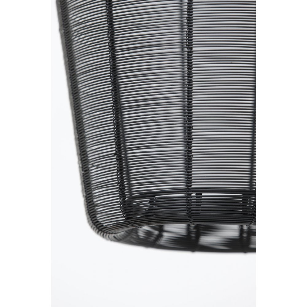 Matte Black Contemporary Metal Pendant Lamp 31x37cm