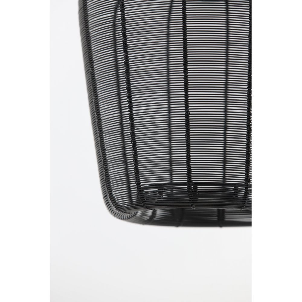 Sleek Black Metal Pendant Lamp 23x25cm