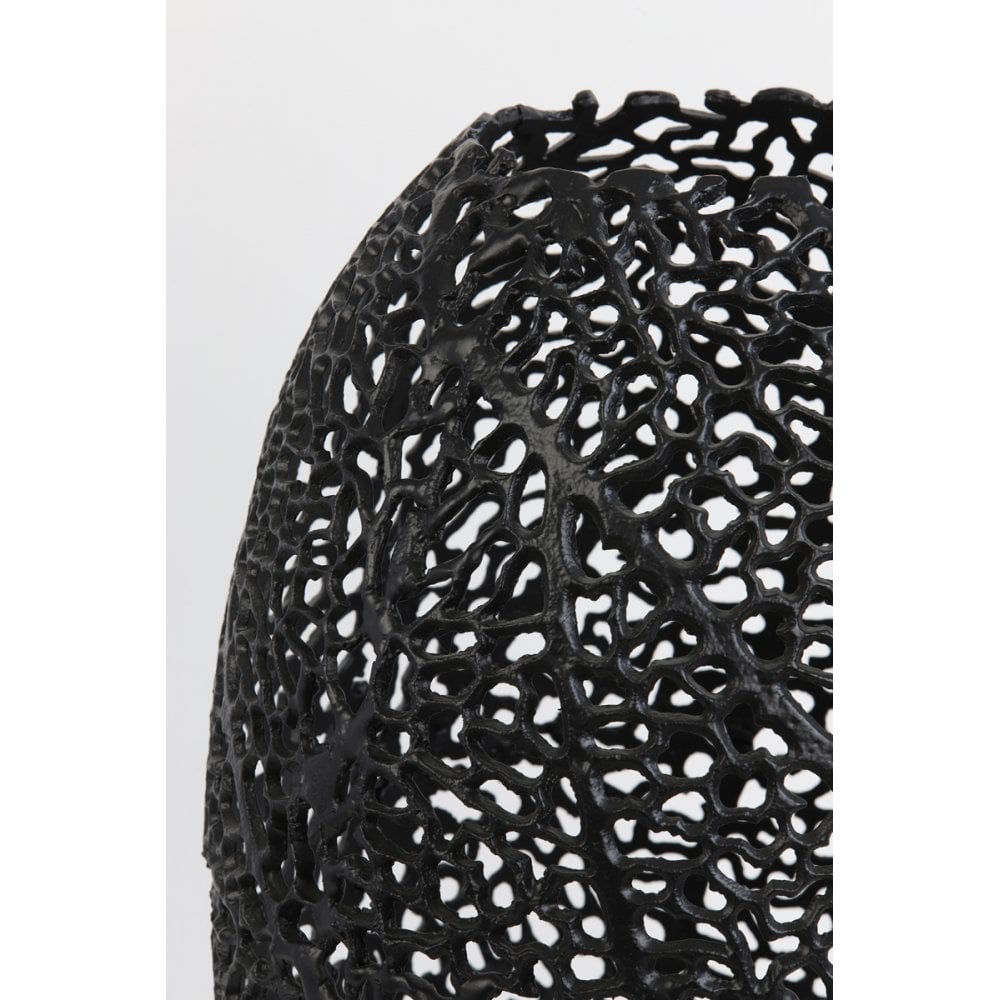 Sleek Sinula Black Metal Table Lamp - 33x52cm