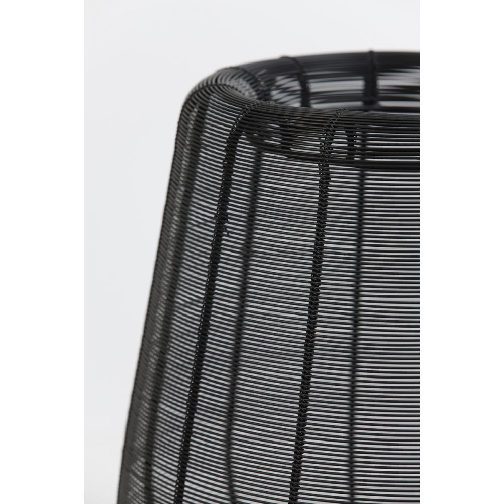 Modern Black Metal Table Lamp - Round Design 29x31.5cm