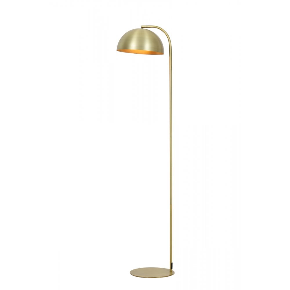 Antique Bronze Mette Floor Lamp with Round Gold Finish (37x30x155cm)