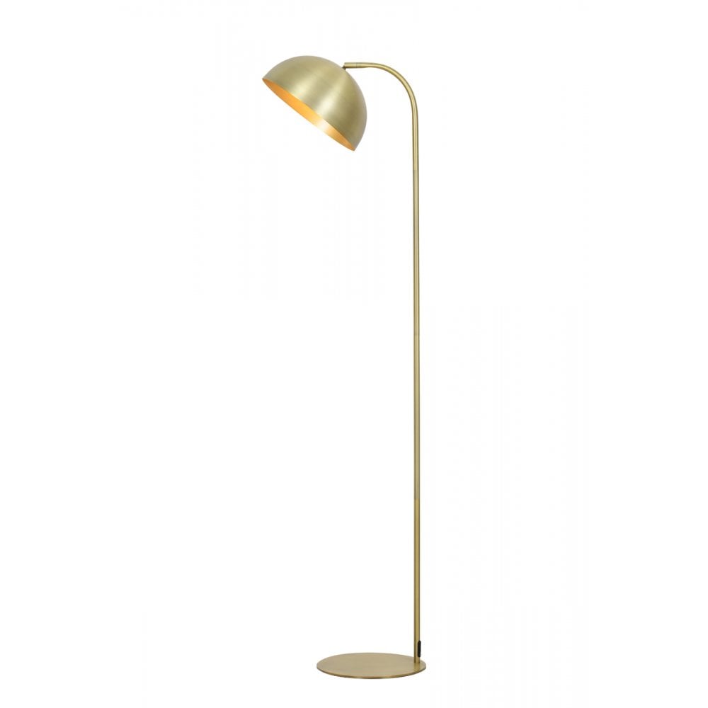 Antique Bronze Mette Floor Lamp with Round Gold Finish (37x30x155cm)