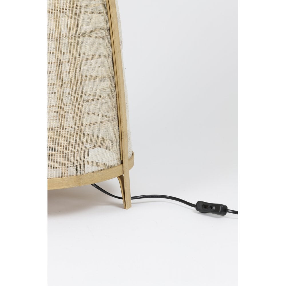 Natural Wood Round Table Lamp 34x60cm - Jacinto Collection