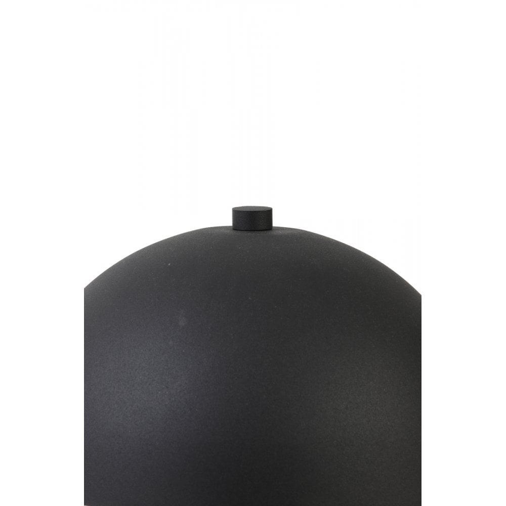 Merel Matte Black Round Metal Table Lamp 25x35cm