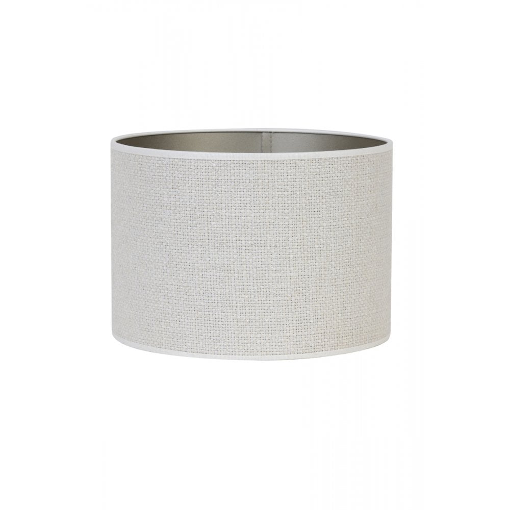 Egg White Round Textile Lampshade 40x40x30cm - Saverna Collection