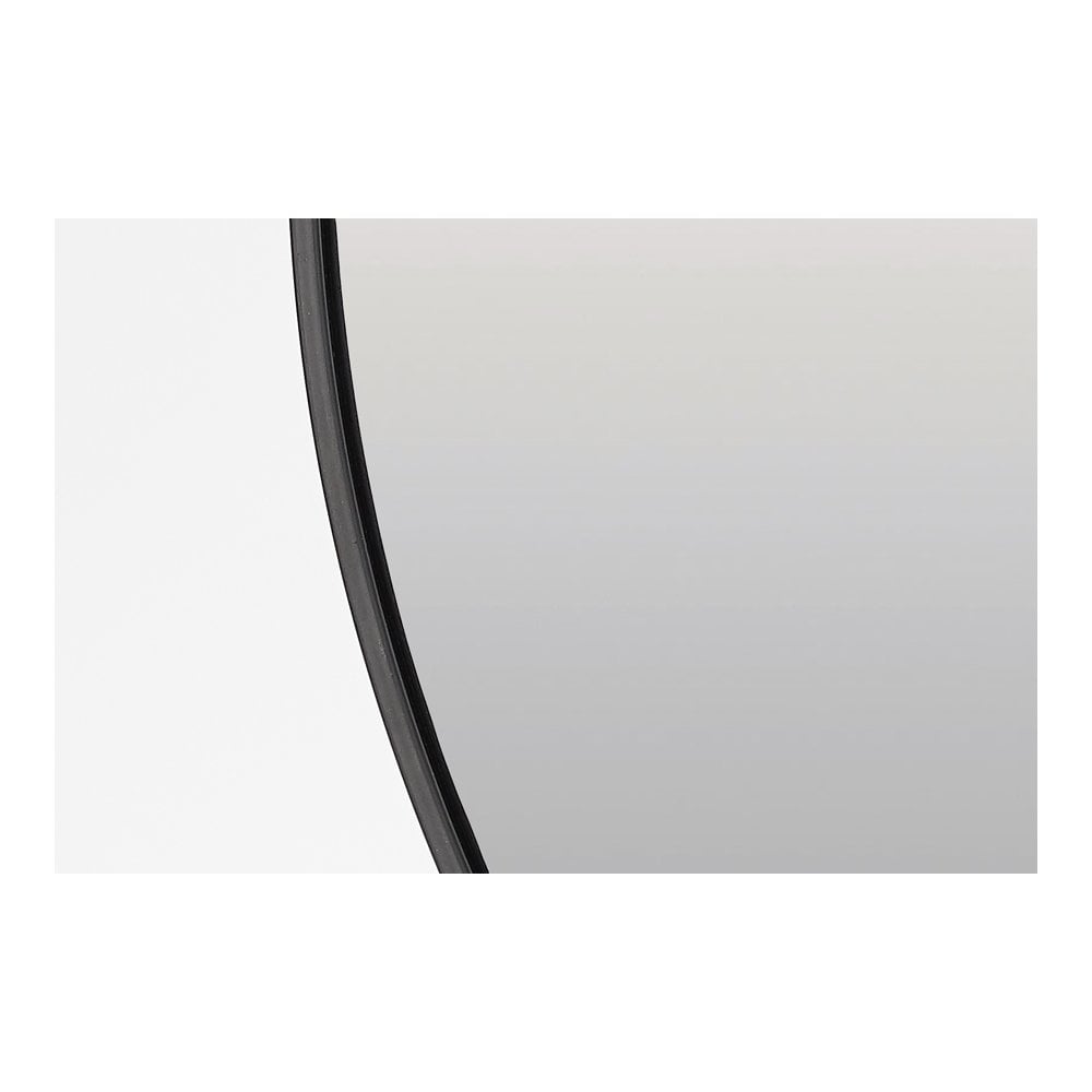 Round Reflection Black Metal Mirror - 70cm