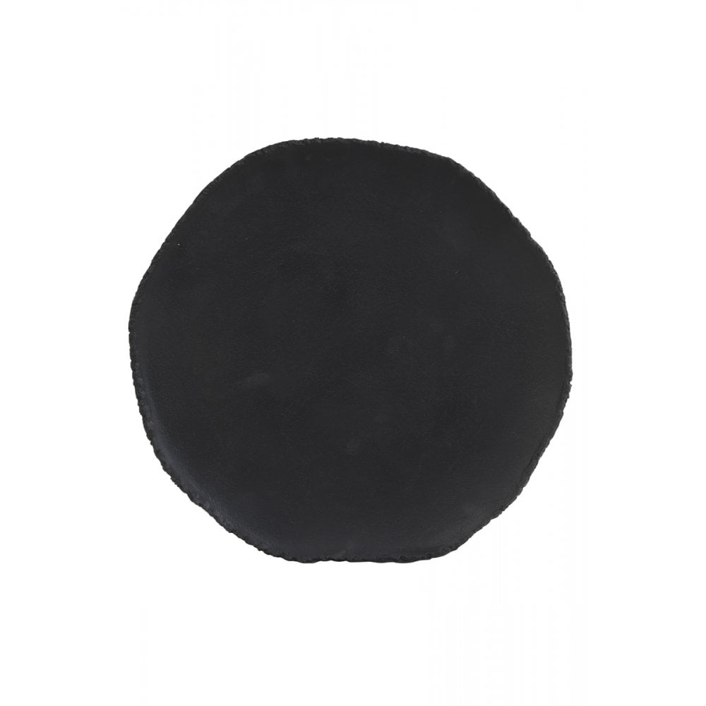 Elegant 52x51x2.5cm Matte Black Metal Dish