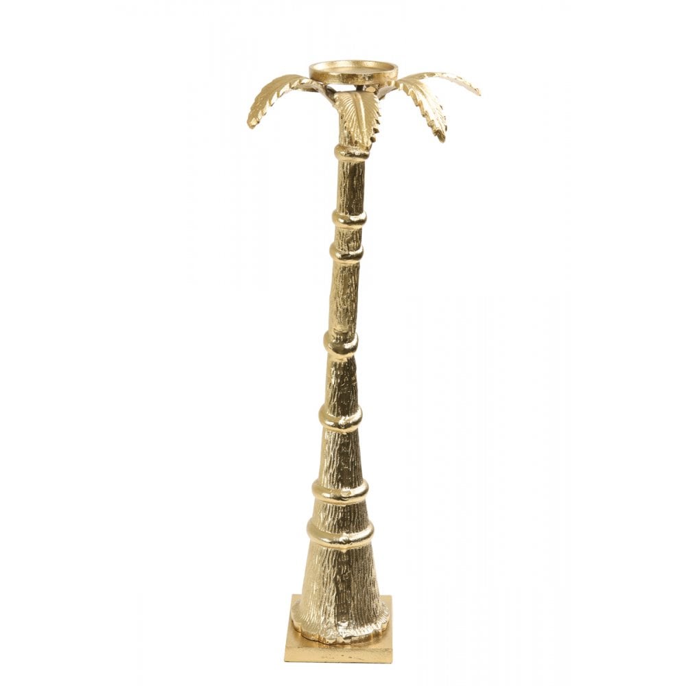 Elegant Gold Metallic Candle Holder 25x64 cm